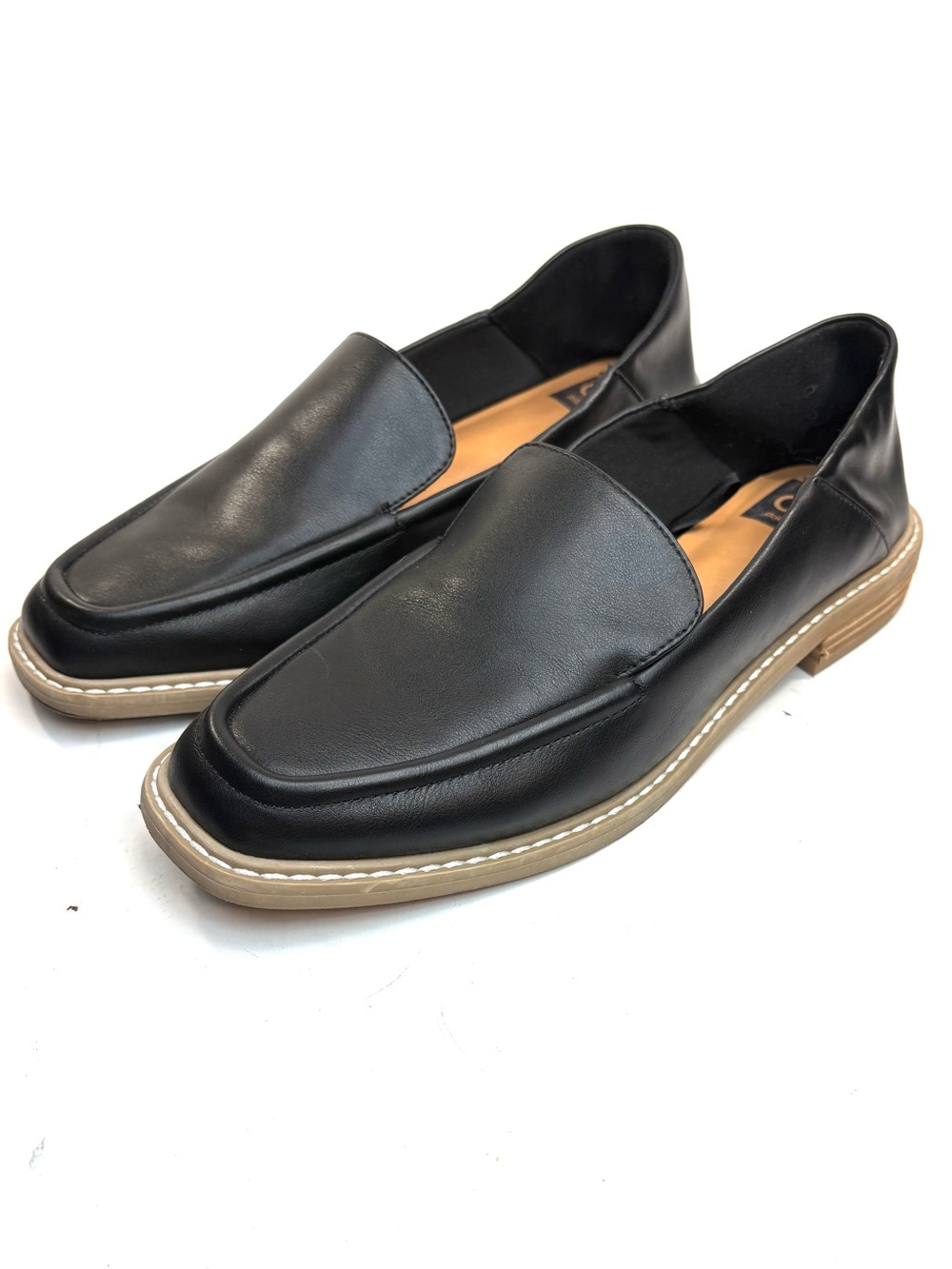Dolce Vita Vegan Black Leather Slip-On Loafers | 9